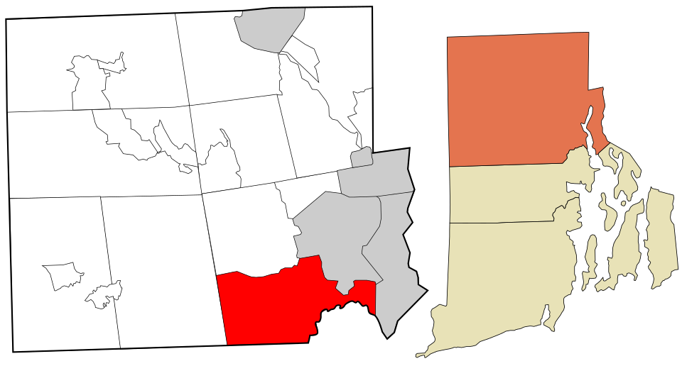 Locator map of Cranston
