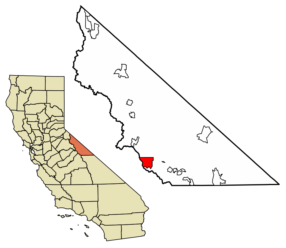 Locator map of Mammoth Lakes