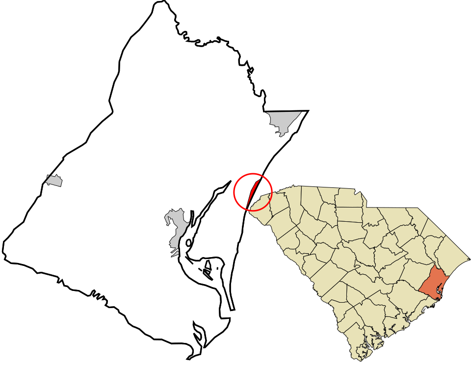 Locator map of Pawleys Island