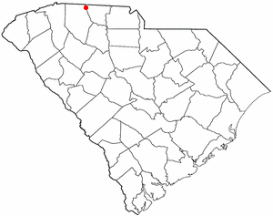 Locator map of Chesnee