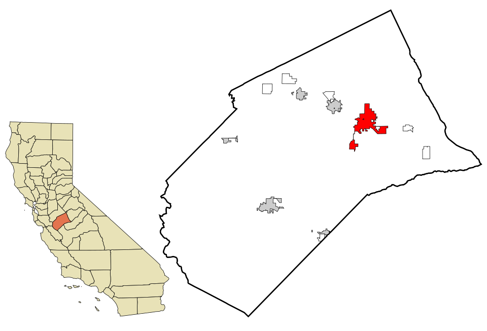 Locator map of Merced