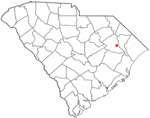 Locator map of Pamplico