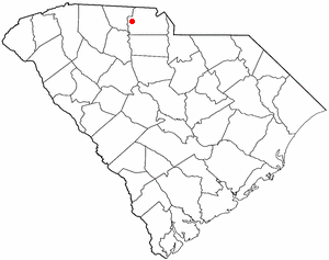 Locator map of Hickory Grove