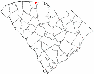 Locator map of Blacksburg
