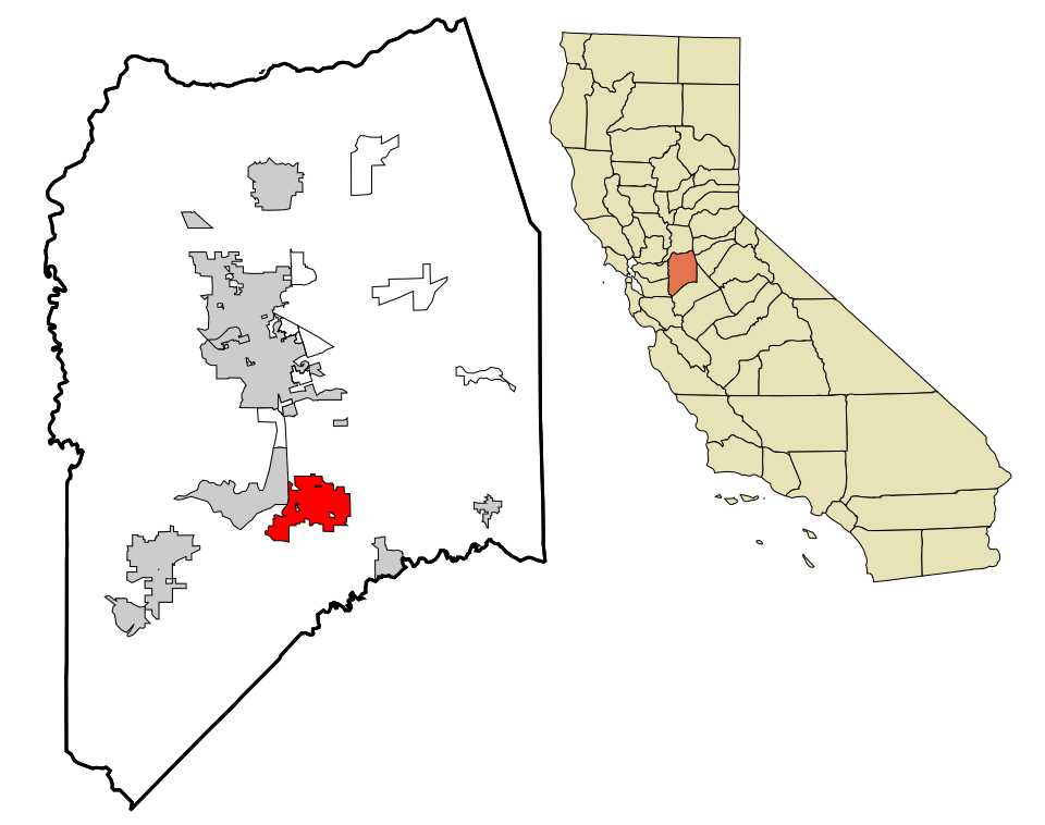 Locator map of Manteca