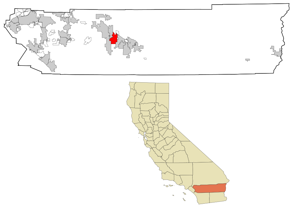Locator map of Rancho Mirage