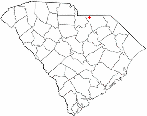 Locator map of Pageland