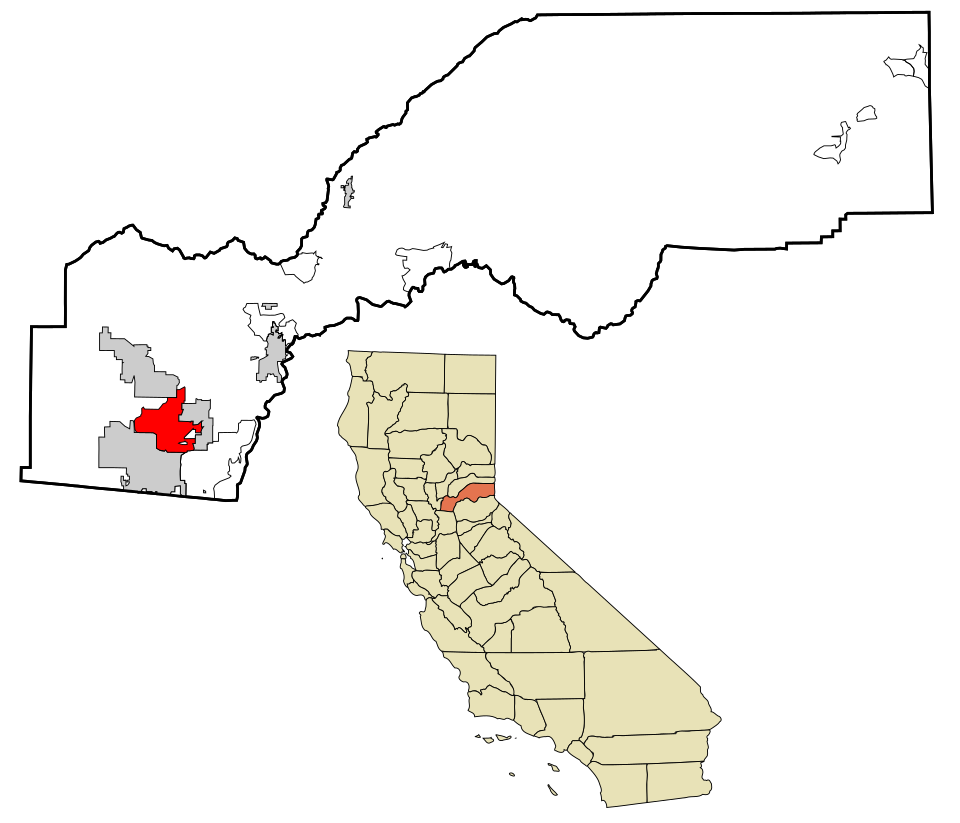 Locator map of Rocklin