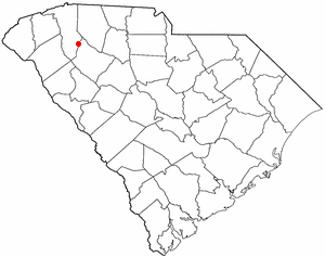 Locator map of Fountain Inn