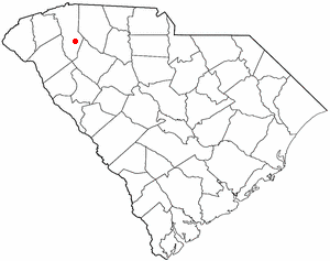 Locator map of Simpsonville