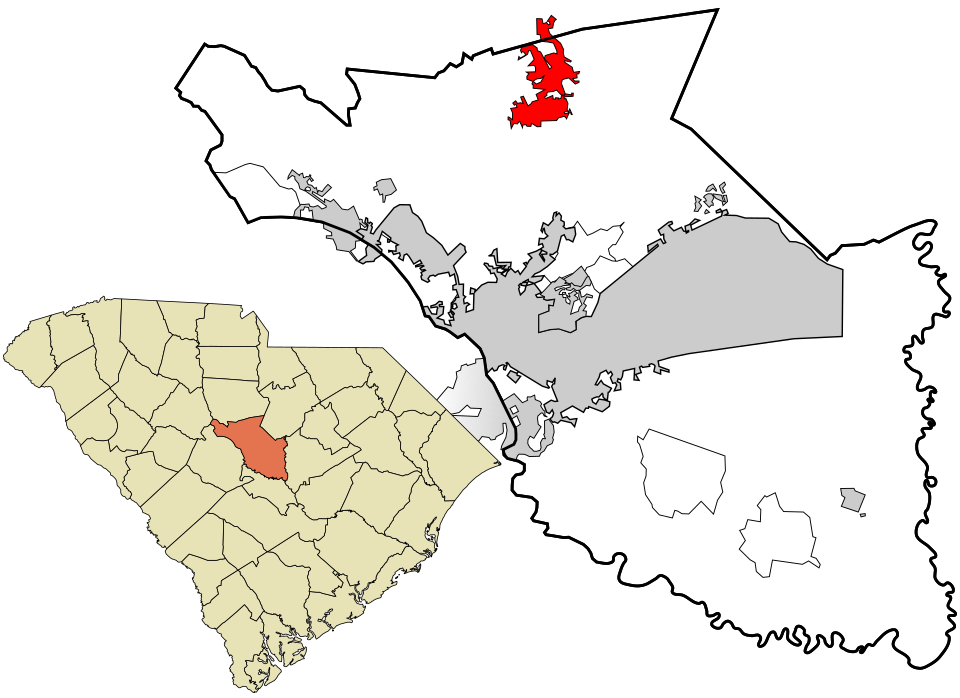 Locator map of Blythewood
