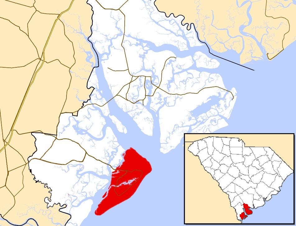 Locator map of Hilton Head Island