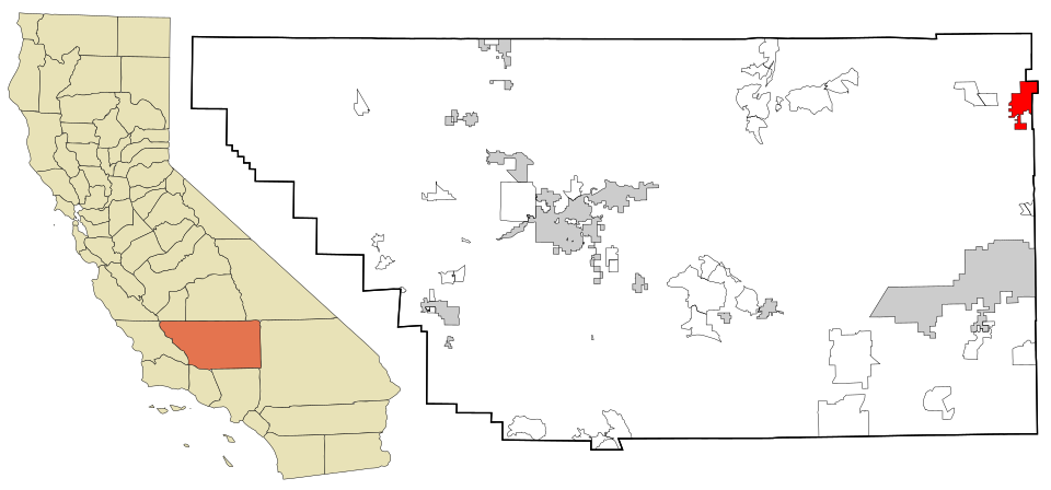 Locator map of Ridgecrest