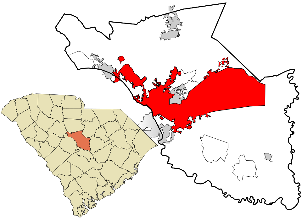 Locator map of Columbia