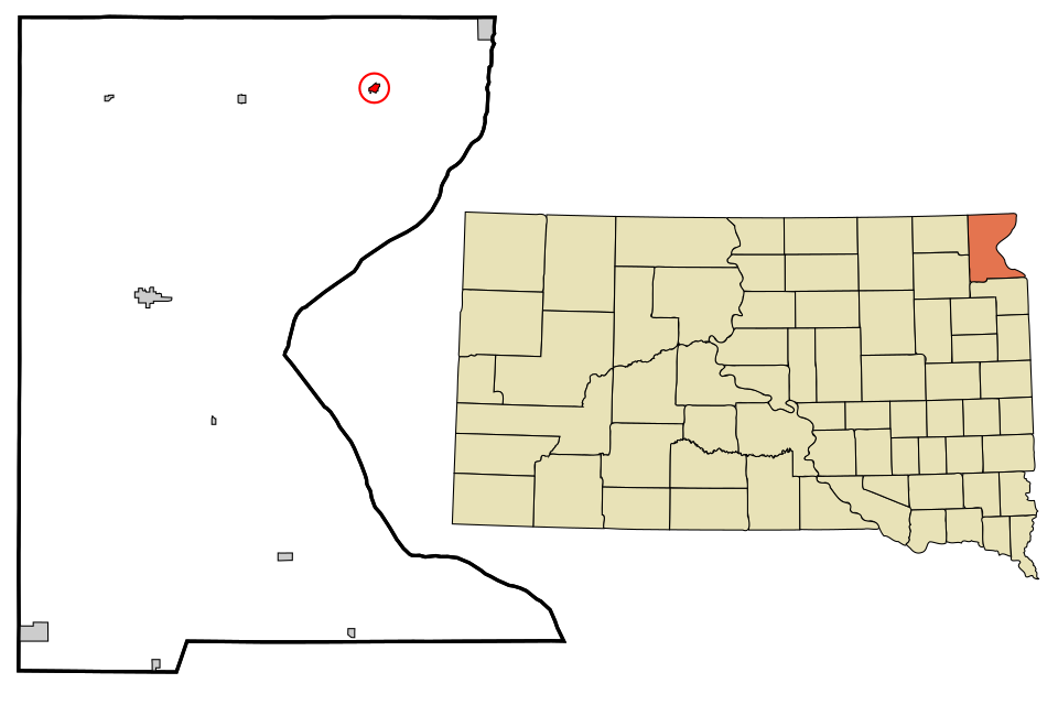 Locator map of Rosholt
