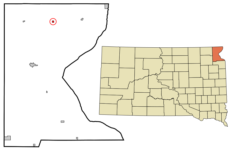 Locator map of New Effington