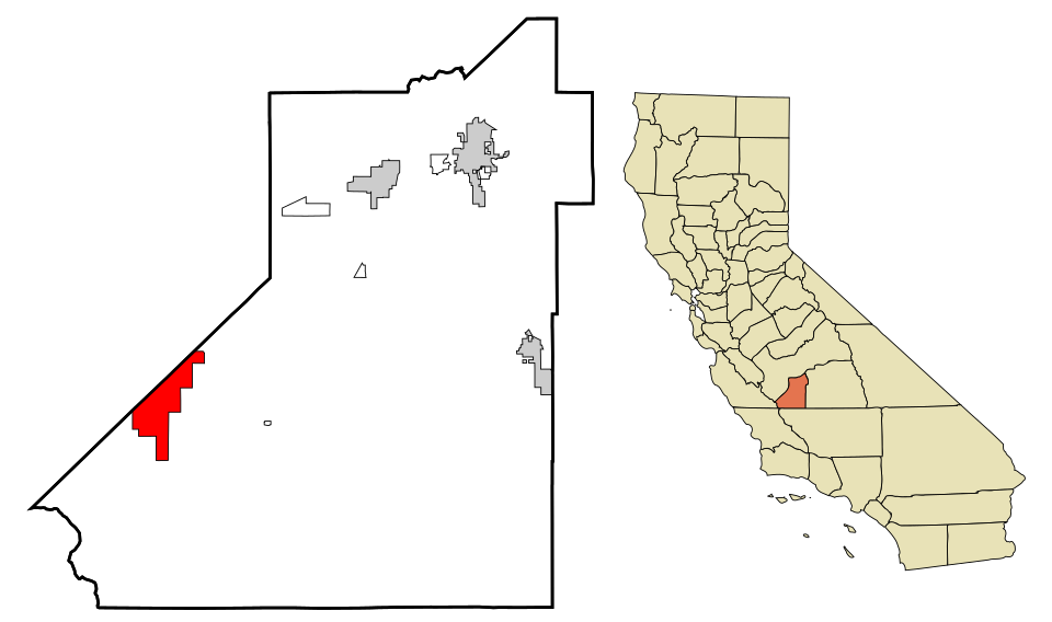 Locator map of Avenal