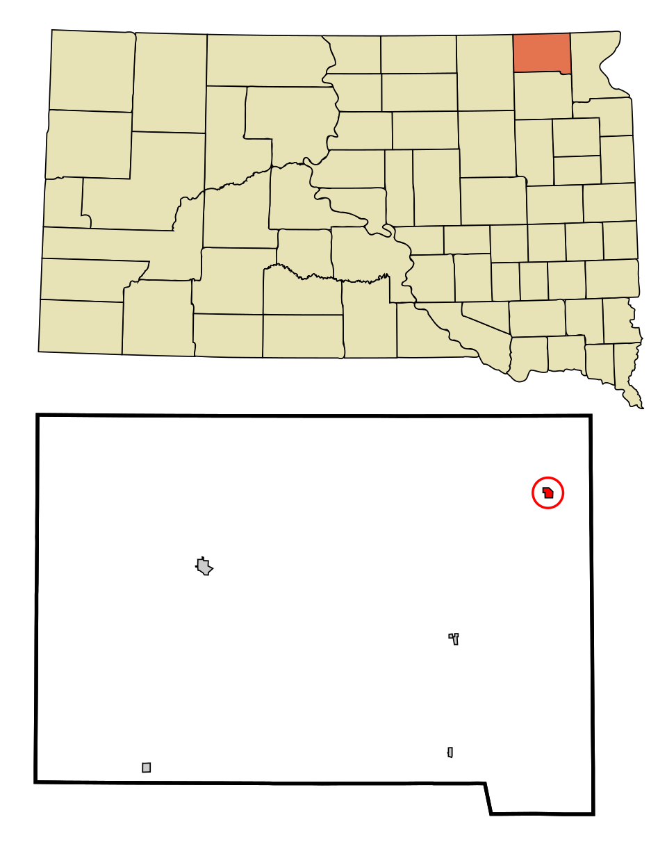 Locator map of Veblen