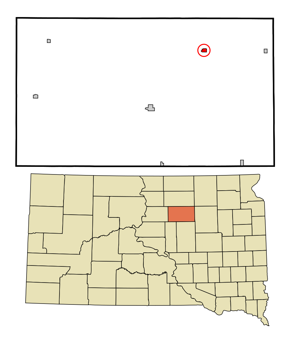 Locator map of Cresbard