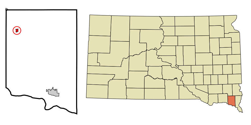 Locator map of Wakonda