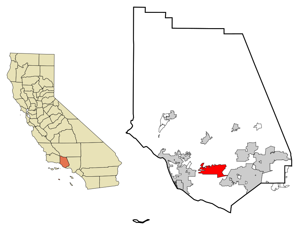 Locator map of Camarillo