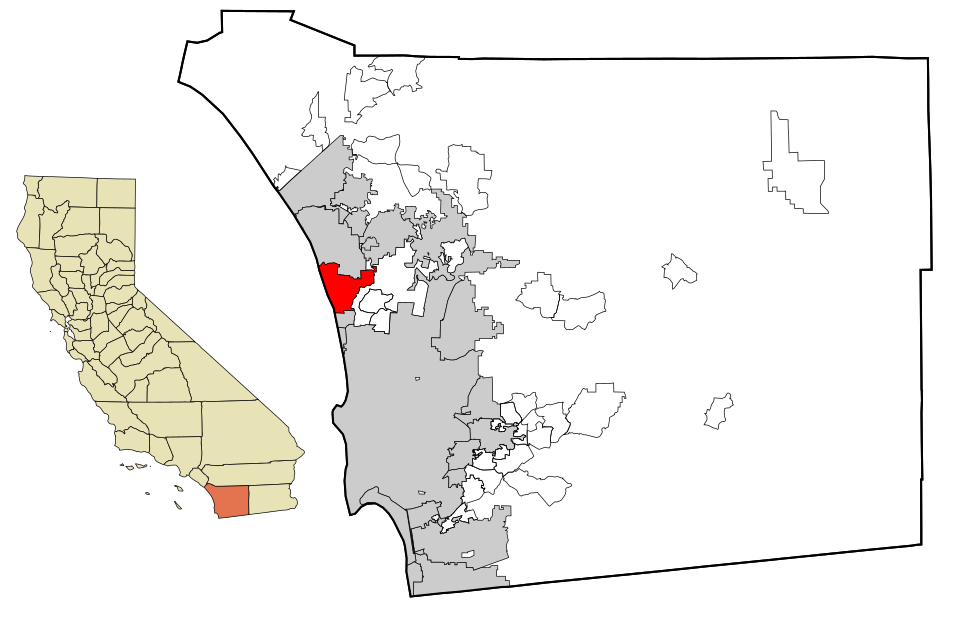 Locator map of Encinitas