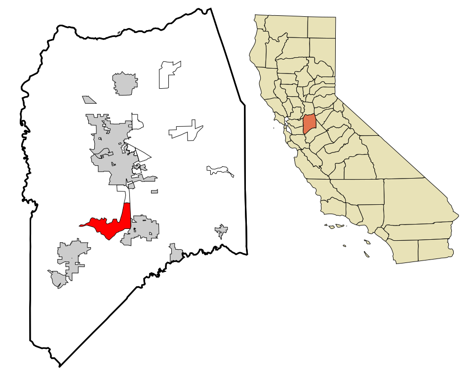 Locator map of Lathrop