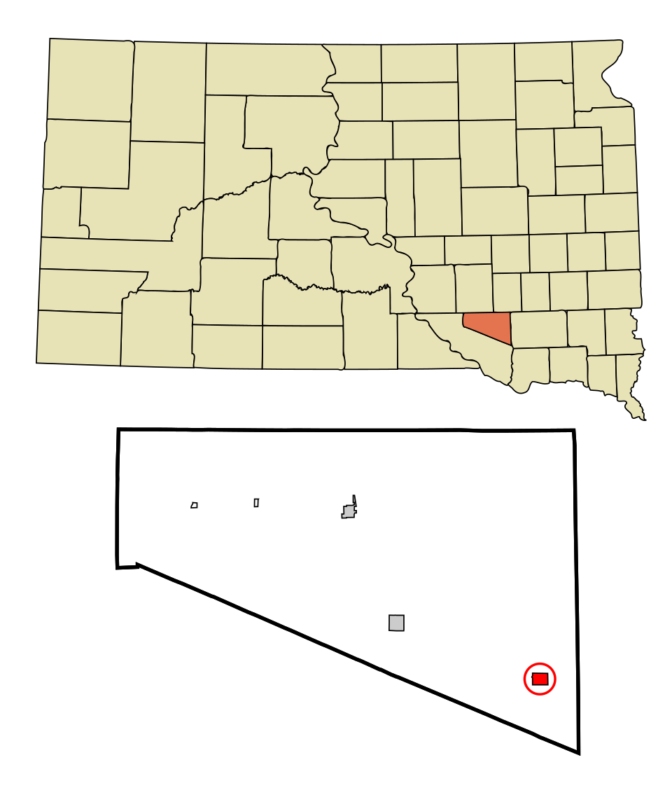 Locator map of Delmont