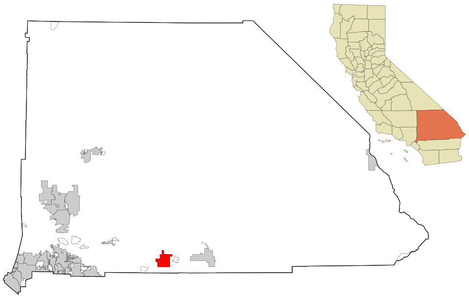 Locator map of Yucca Valley