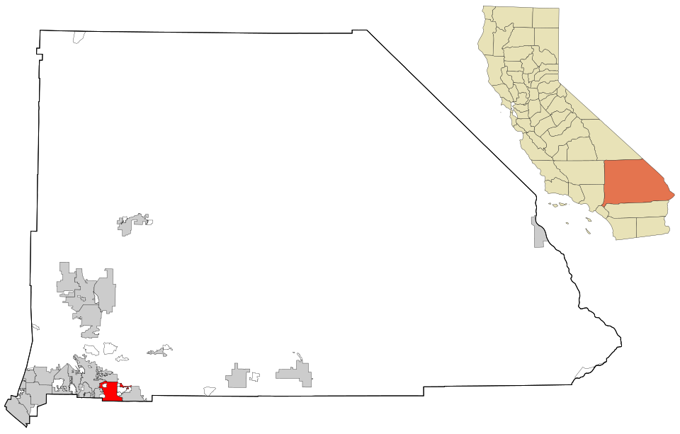 Locator map of Redlands