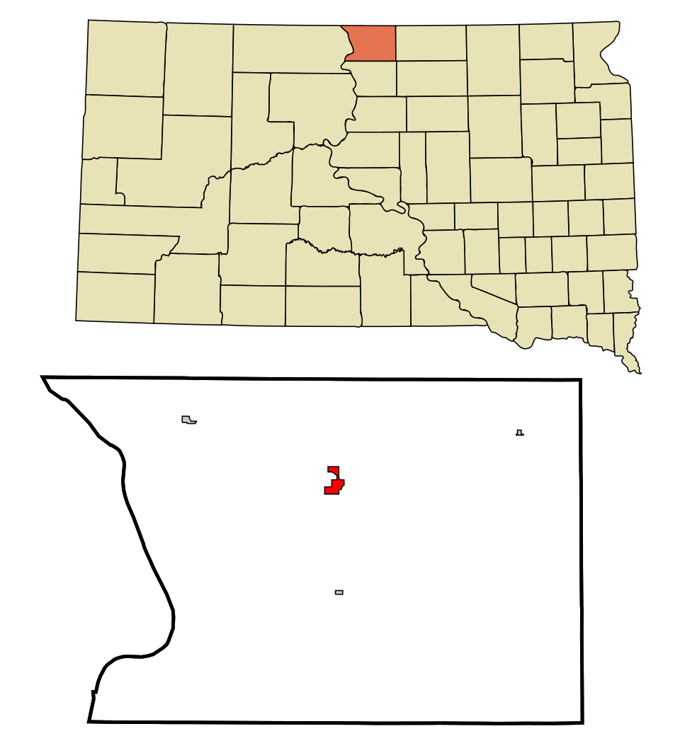 Locator map of Herreid