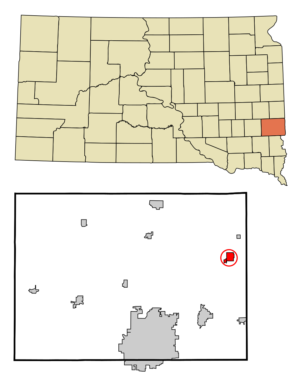 Locator map of Garretson