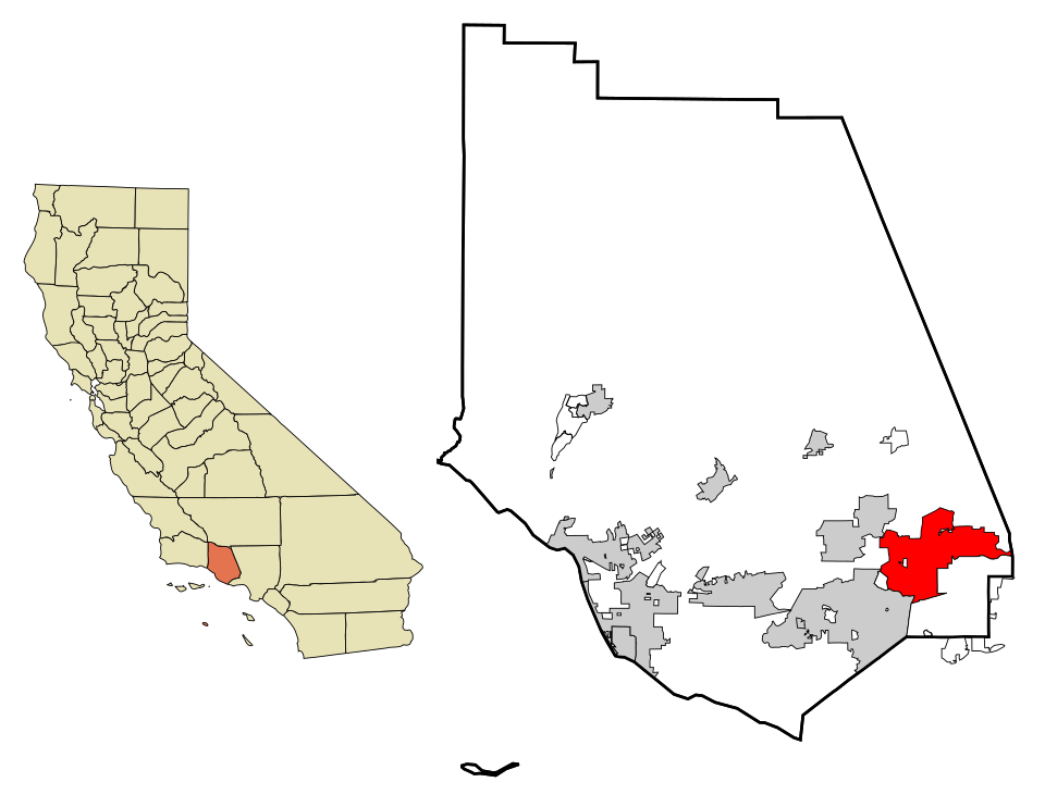 Locator map of Simi Valley