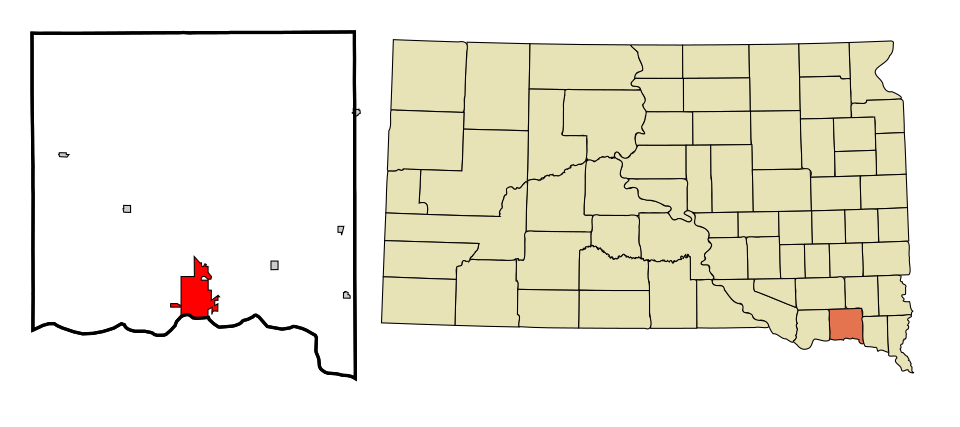 Locator map of Yankton