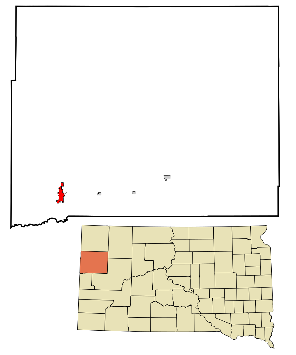 Locator map of Belle Fourche