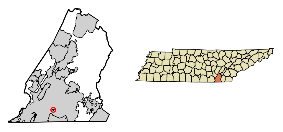 Locator map of Ridgeside