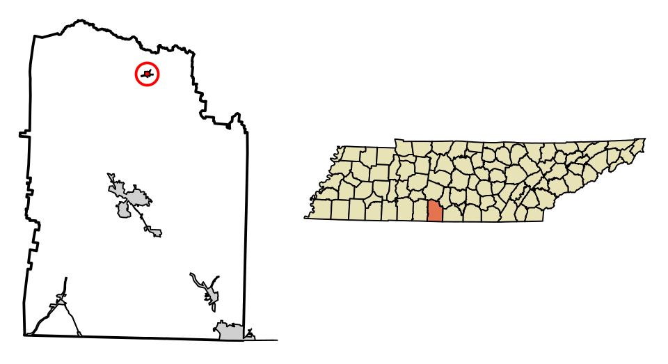 Locator map of Lynnville