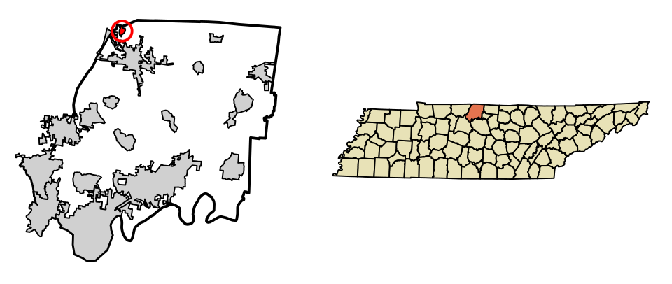Locator map of Mitchellville