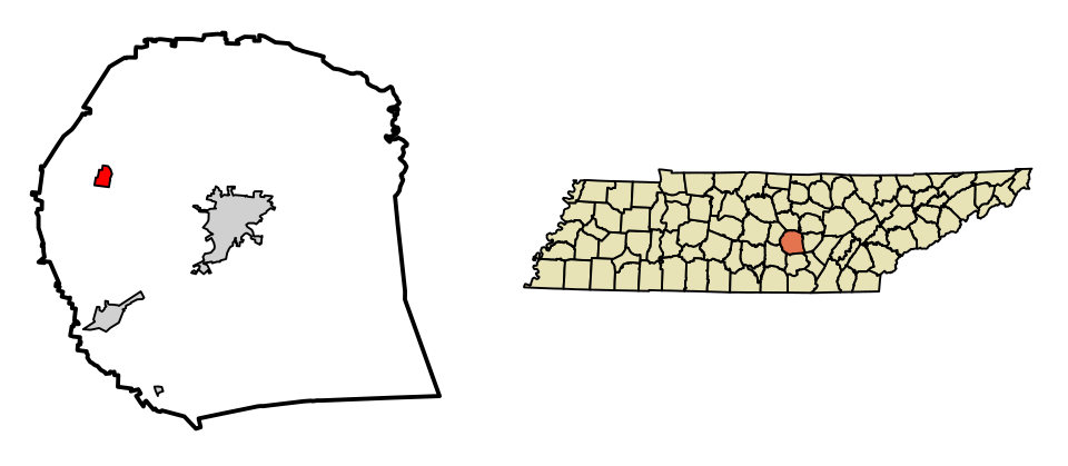Locator map of Centertown