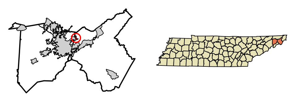 Locator map of Watauga