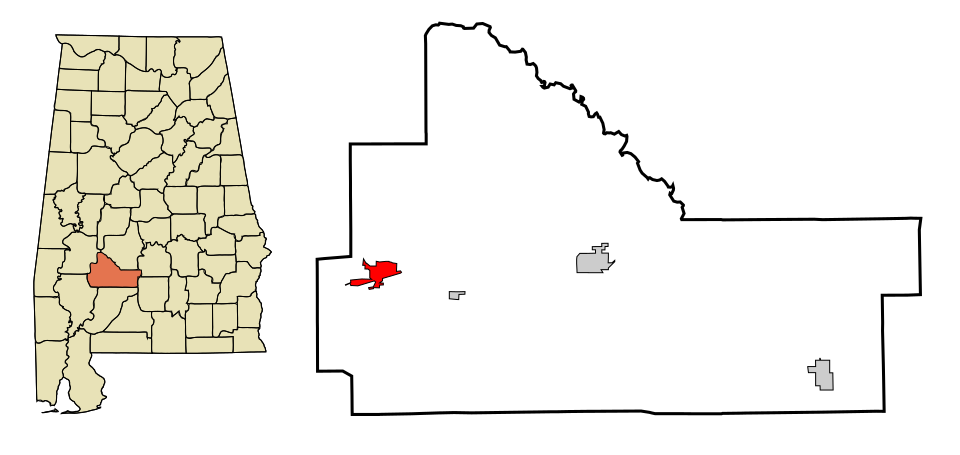 Locator map of Pine Hill