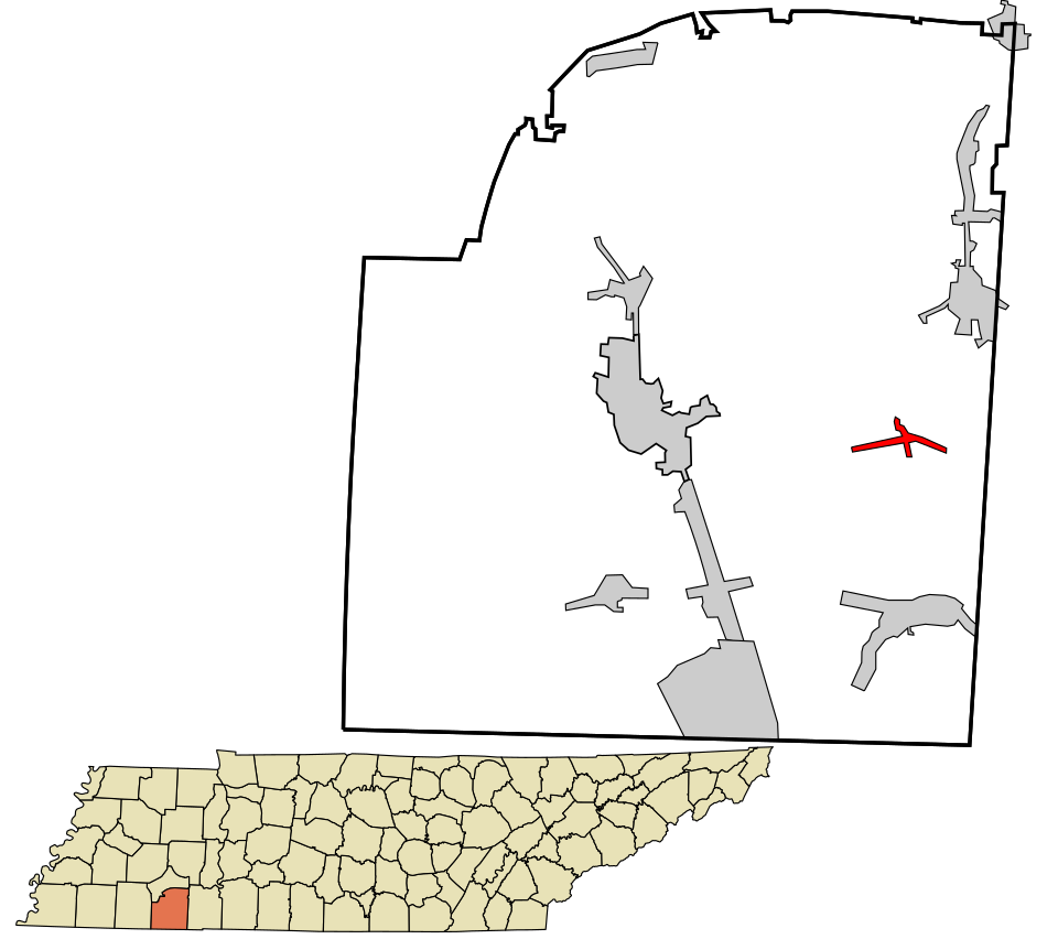 Locator map of Stantonville
