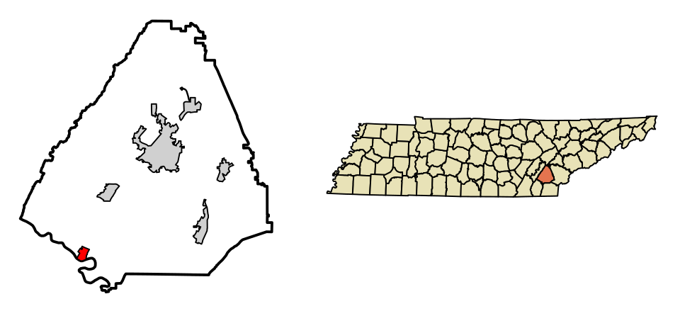 Locator map of Calhoun