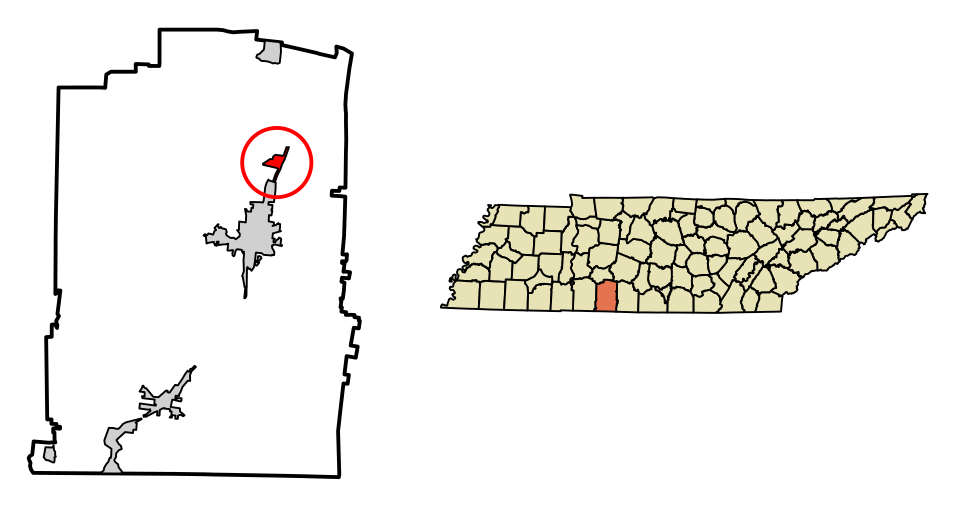 Locator map of Ethridge
