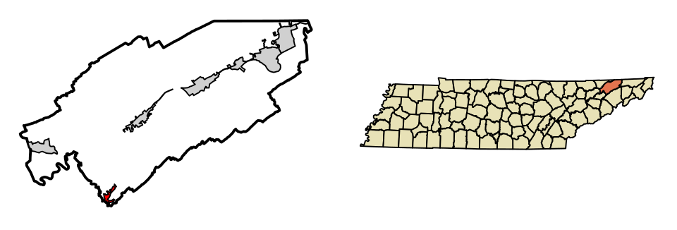 Locator map of Bulls Gap