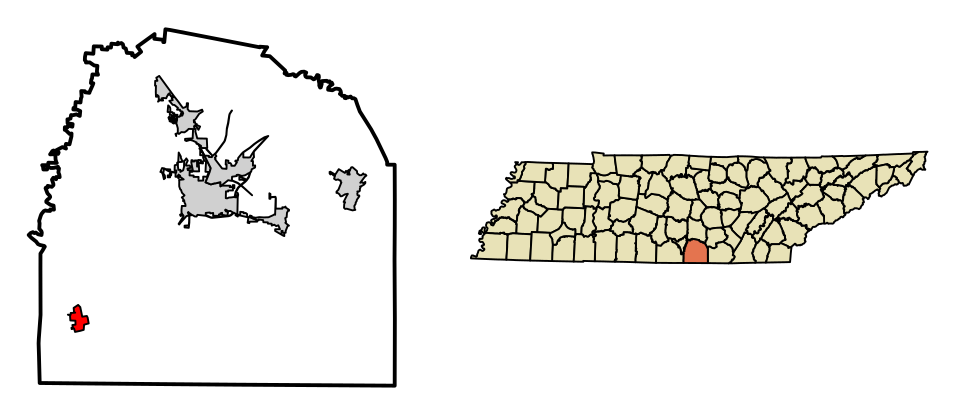 Locator map of Huntland