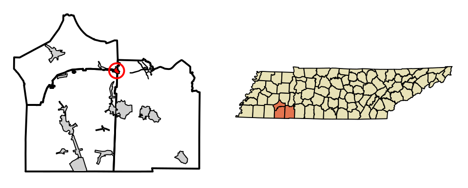 Locator map of Milledgeville