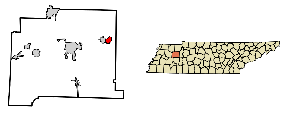 Locator map of Bruceton