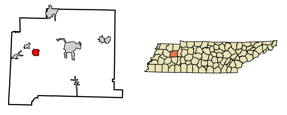 Locator map of McLemoresville