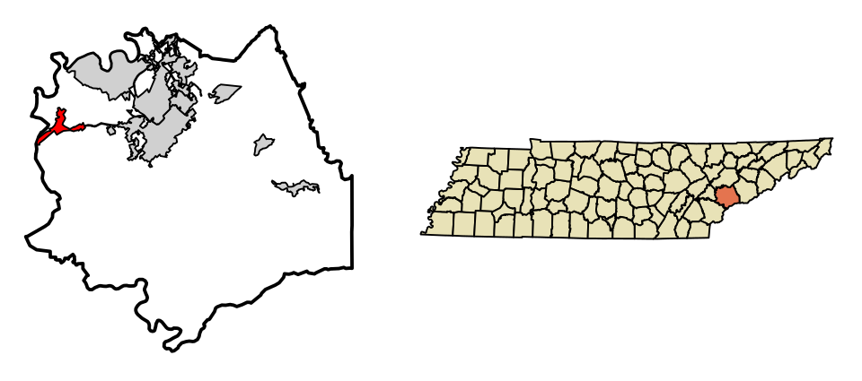 Locator map of Friendsville